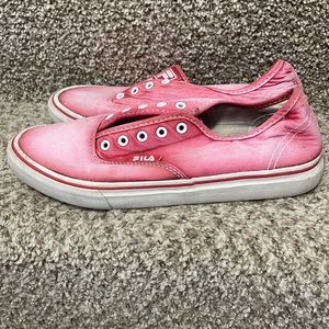 Women’s Bleach Dye Red Fila Shoes